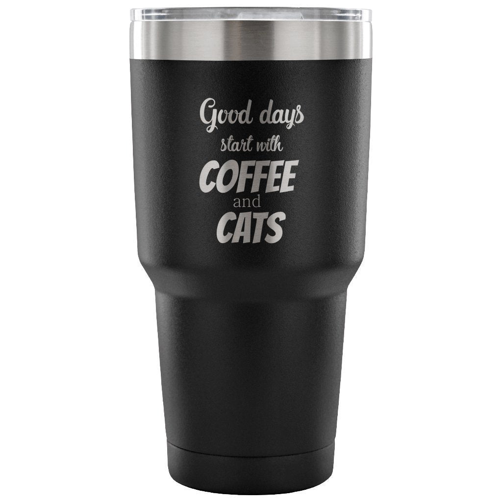 Coffee and cats 30oz Vacuum Tumbler