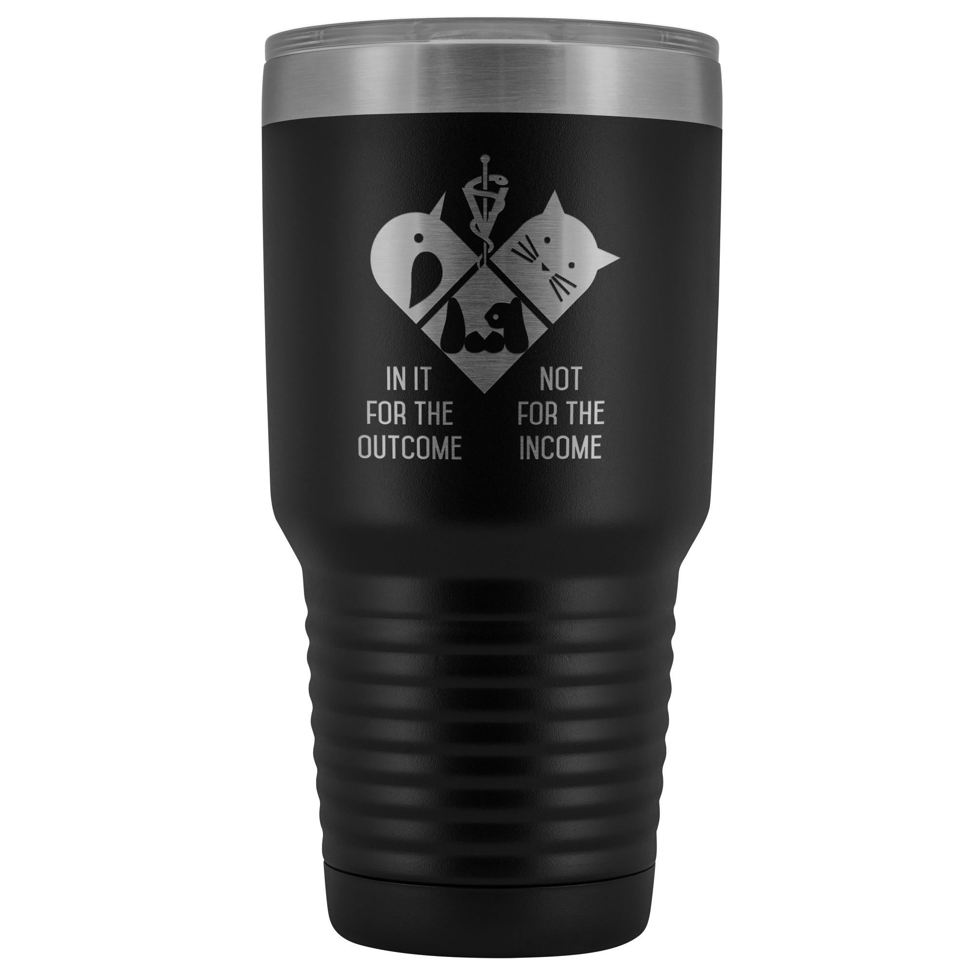 In it for the outcome, not for the income 30oz Vacuum Tumbler