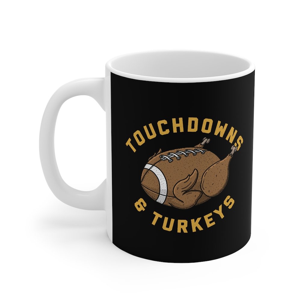Touchdowns & Turkeys Coffee Mug
