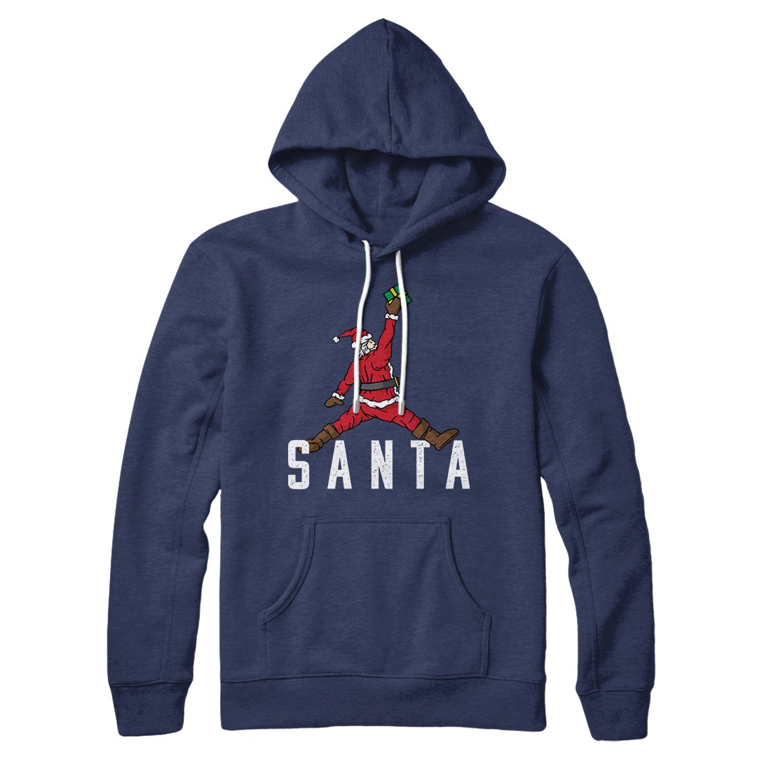 Air Santa Unisex Pullover Hoodie - Cotton Polyester Blend, Hood, Kangaroo Pocket