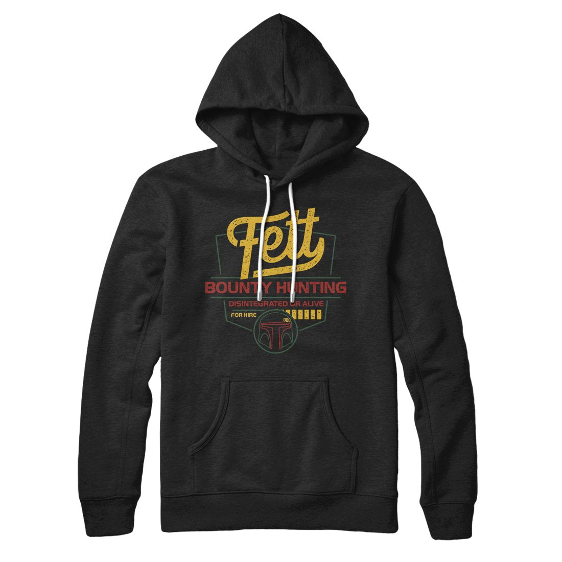 Fett Bounty Hunter Unisex Pullover Hoodie - Cotton Polyester, Hood, Kangaroo Pocket