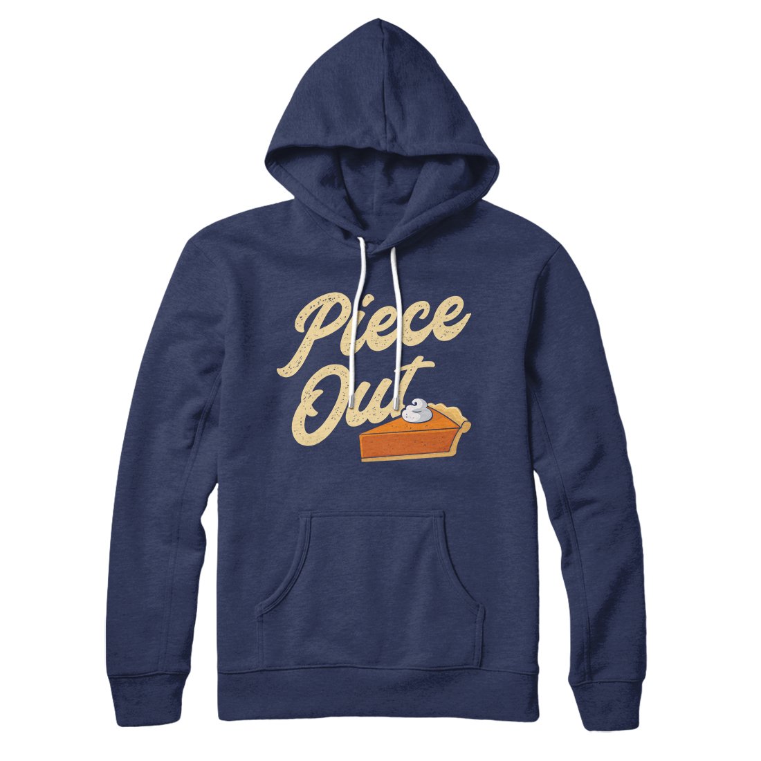 Piece Out Unisex Pullover Hoodie - Cotton Polyester Loose Fit with Drawcords Kangaroo Pocket
