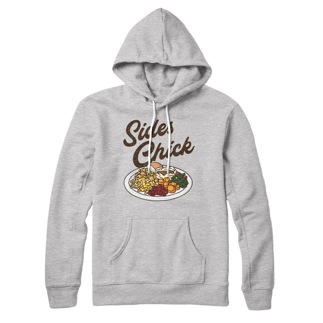 Sides Chick Unisex Cotton Polyester Pullover Hoodie with Hood and Kangaroo Pocket